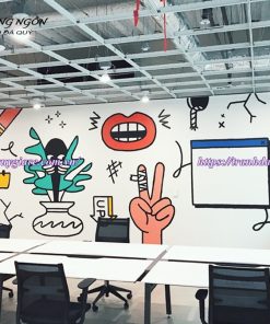 vẽ tranh tường văn phòng công ty