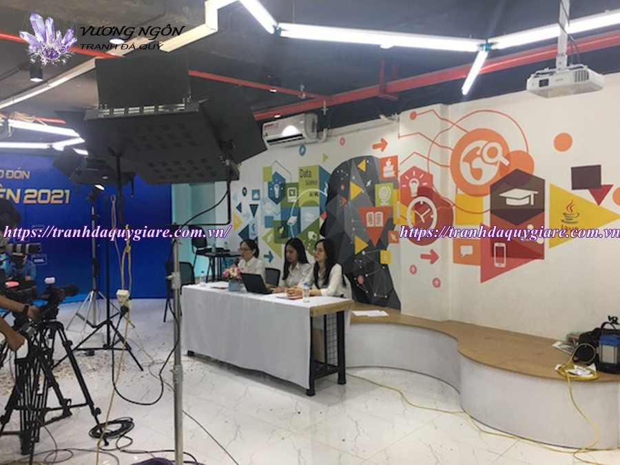 vẽ tranh tường văn phòng công ty