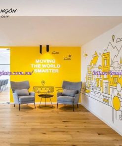 vẽ tranh tường văn phòng công ty