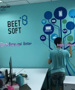 vẽ tranh tường văn phòng công ty